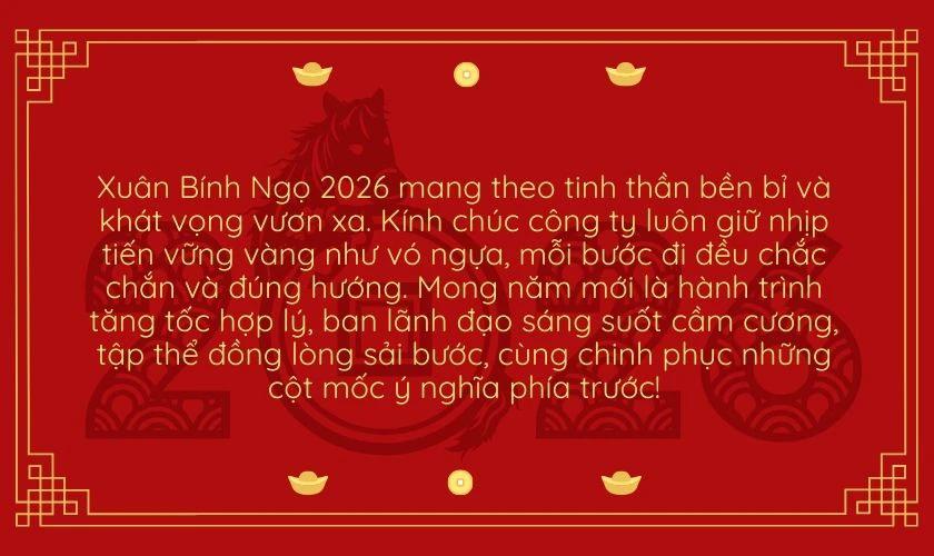 Lời chúc lãnh đạo cấp cao gửi cho nhân viên