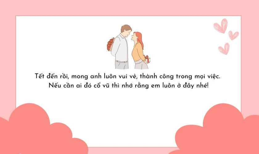 Chúc tết crush con trai thu hút