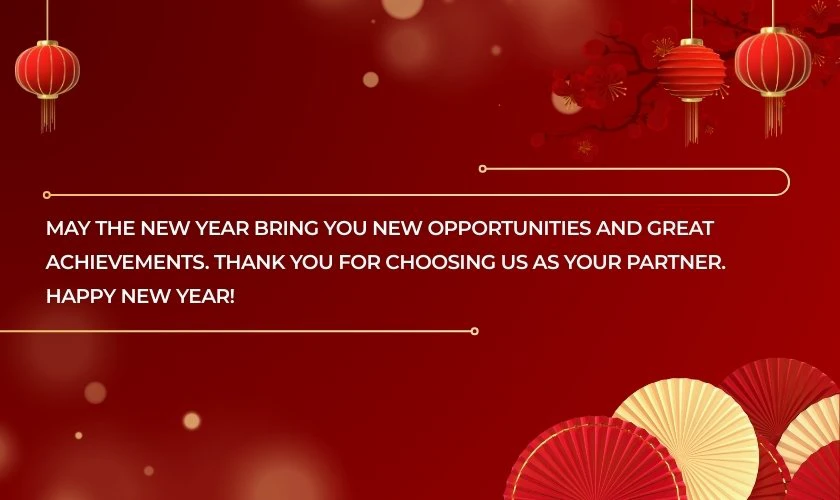 Chúc tết đối tác bằng tiếng Anh 2026 trang trọng