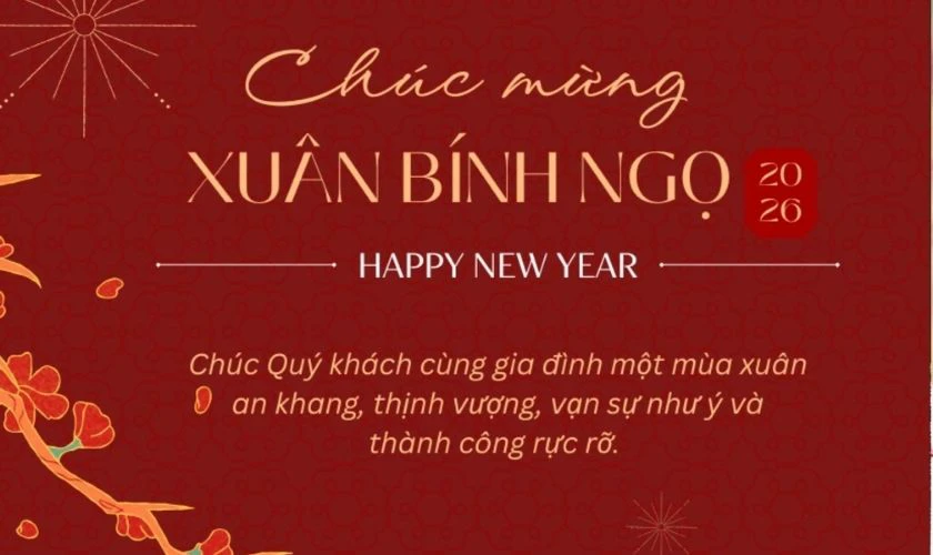 Thiệp chúc mừng đẹp ấn tượng