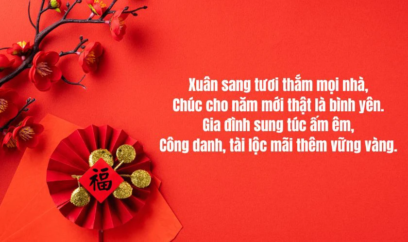 Thơ chúc mùng 1 tết 2025 năm Ất Tỵ