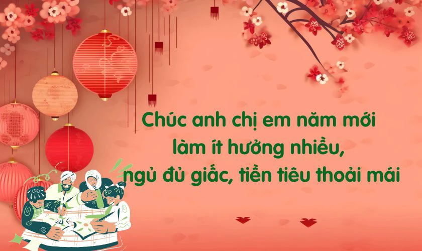 Lời chúc Tết người thân 2026 hài hước, vui nhộn