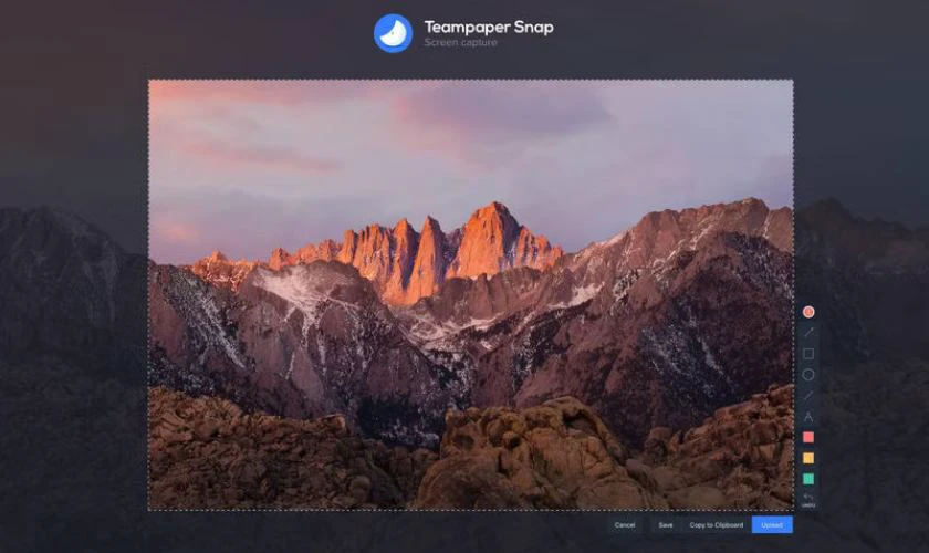 Chụp màn hình MacBook bằng Teampaper Snap