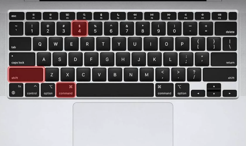 Chụp một phần màn hình MacBook Air M1 bằng Command + Shift + 4
