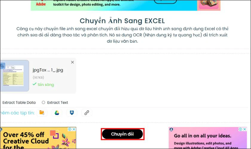 Tại màn hình hiển thị, chọn vào ô Chuyển đổi