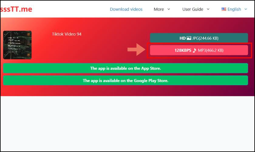 Chuyển nhạc từ Tiktok sang MP3 online với SSStt.me đơn giản
