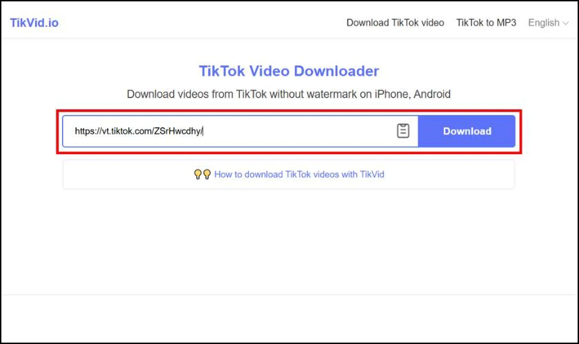 Chuyển nhạc từ Tiktok sang MP3 miễn phí với TikVid
