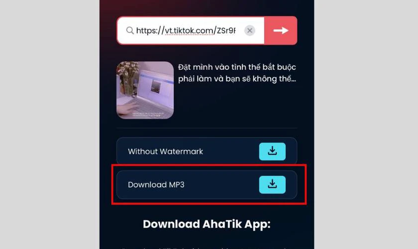 Download Mp3 để tải file nhạc
