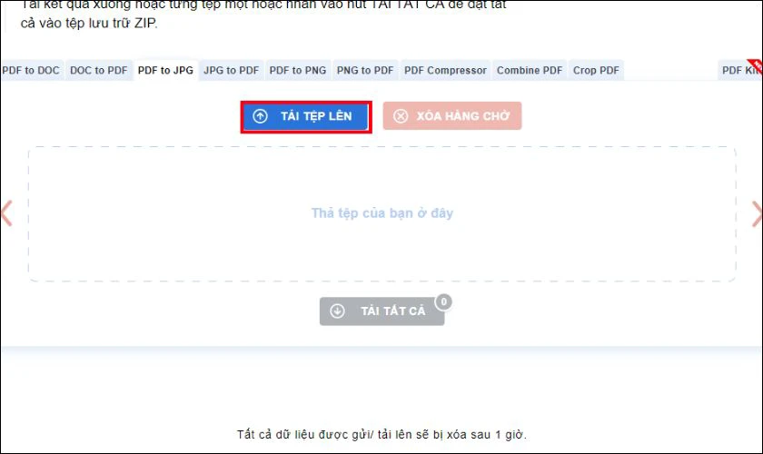 Cách chuyển đổi PDF sang JPG với PDF to Image