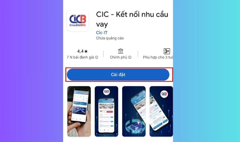 Kiểm tra CIC cá nhân qua app CIC Credit Connect