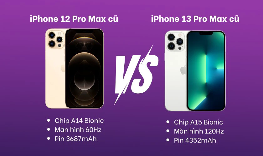 Có nên mua iPhone 12 Pro Max cũ hay iPhone 13 Pro Max cũ