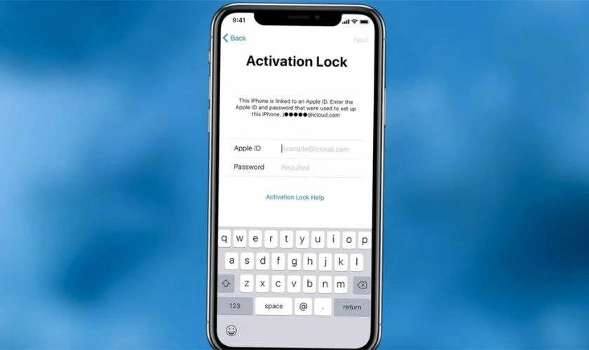 Kiểm tra iCloud và khóa kích hoạt