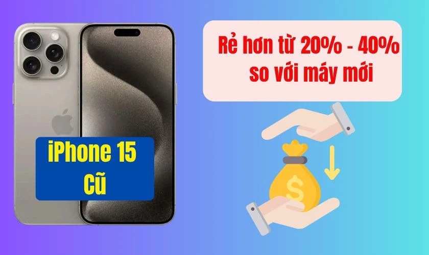 Giá thành rẻ hơn từ 20% - 40% so với máy mới