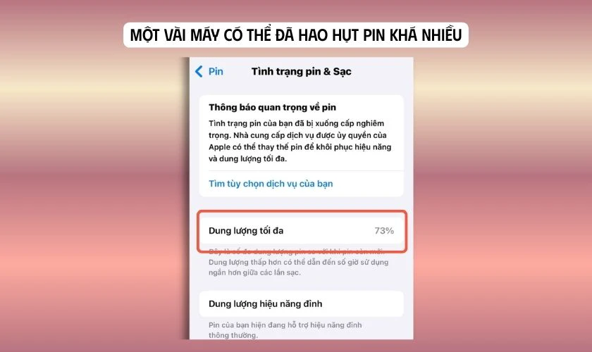 Nhược điểm khi mua iPhone 16 Pro cũ - Pin đã hao mòn