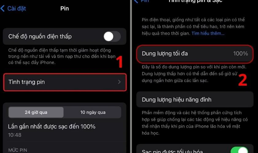 Kiểm tra tình trạng pin của máy
