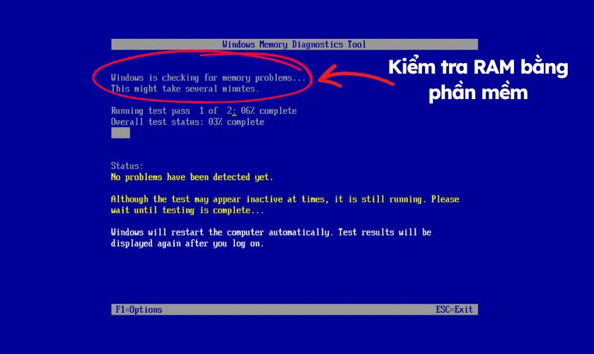 Kiểm tra RAM bằng phần mềm