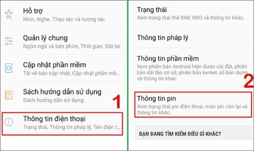 Kiểm tra tình trạng pin của Samsung cũ