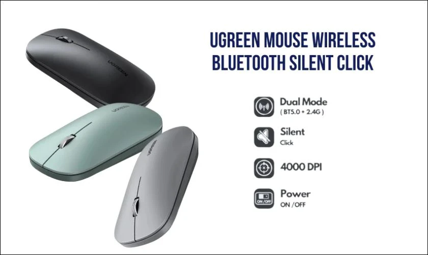 Chuột không dây Bluetooth Ugreen MU001 Portable