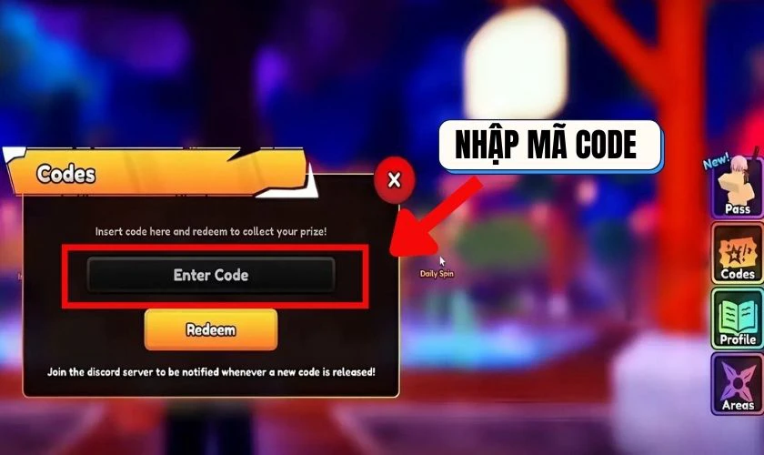Cách nhập Code Anime Final Strike Wiki