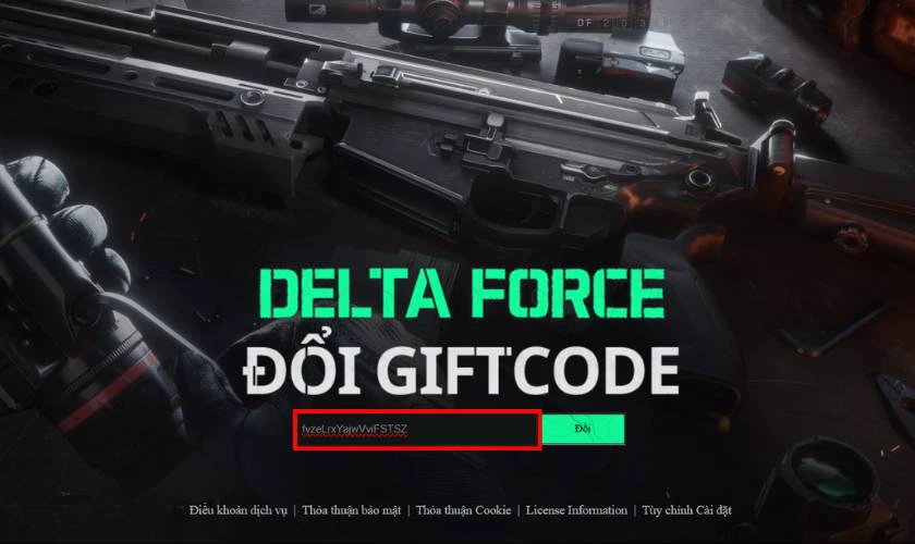 Nhập giftCode Delta Force Garena mới nhất