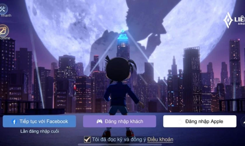 Đăng nhập vào tài khoản game Liên Quân Mobile