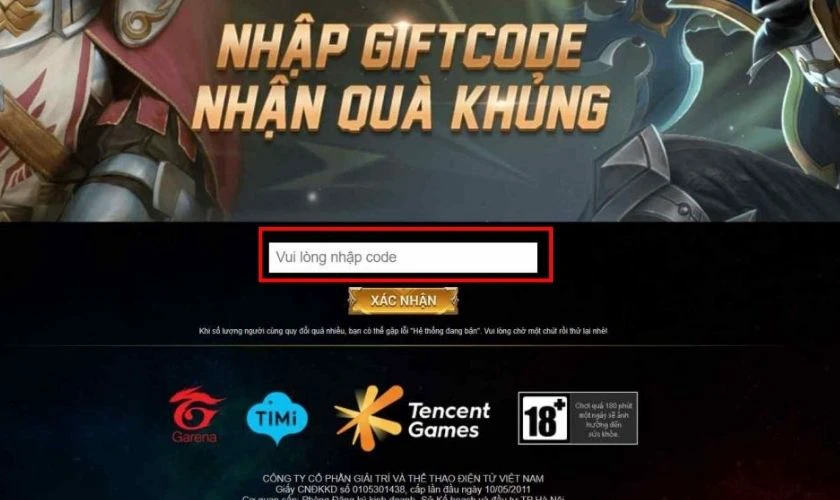 Nhập Code Liên Quân APL 2025 mới nhất
