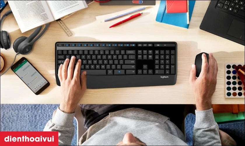 Combo chuột bàn phím không dây Logitech MK345 giá tốt được nhiều khách hàng lựa chọn