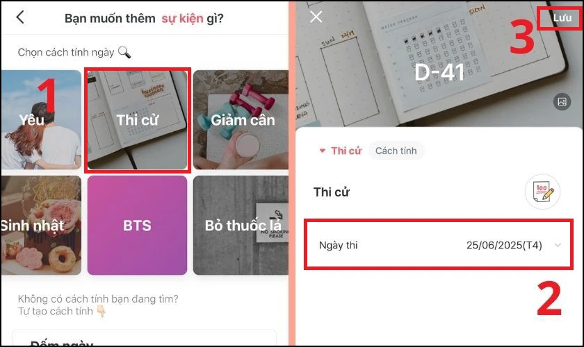 Cách tạo widget đếm ngược ngày thi THPT trên màn hình điện thoại