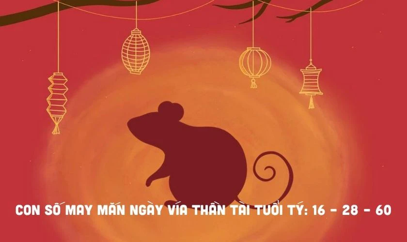 Con số may mắn ngày Vía Thần Tài tuổi Tý