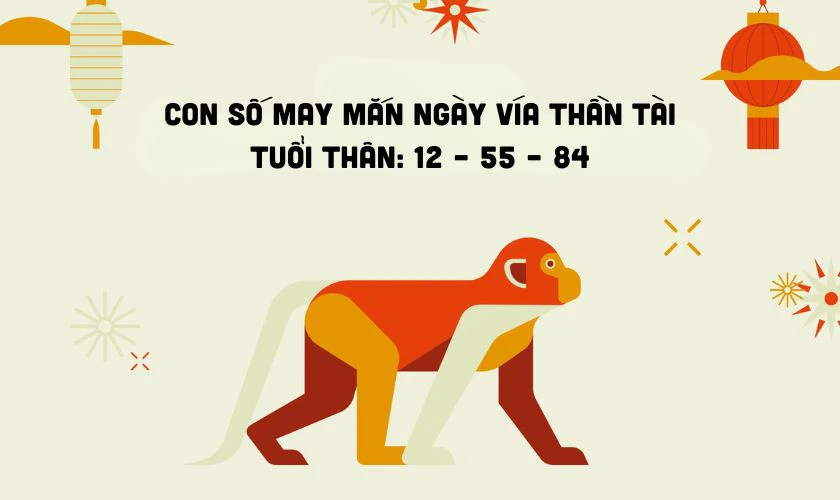 Các con số 12, 55 và 84 tượng trưng cho sự đổi mới, đem lại may mắn cho tuổi Thân