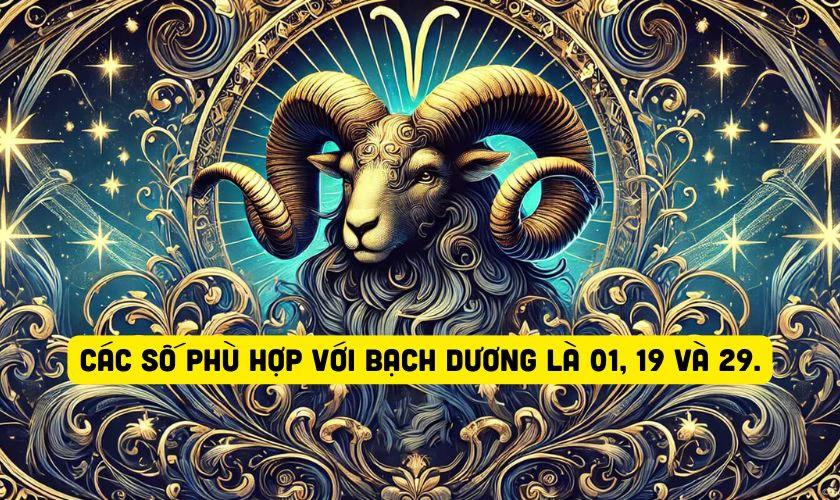 Con số may mắn ngày Vía Thần Tài cung Bạch Dương