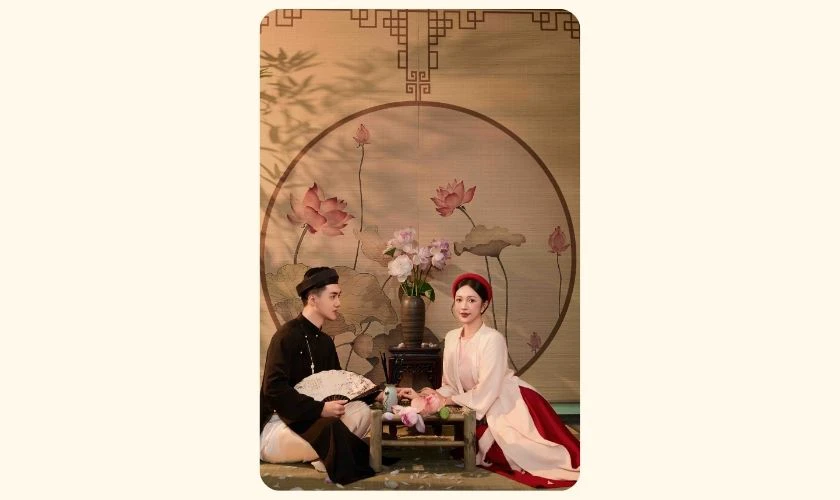 Concept chụp ảnh Tết cho cặp đôi mặc áo dài