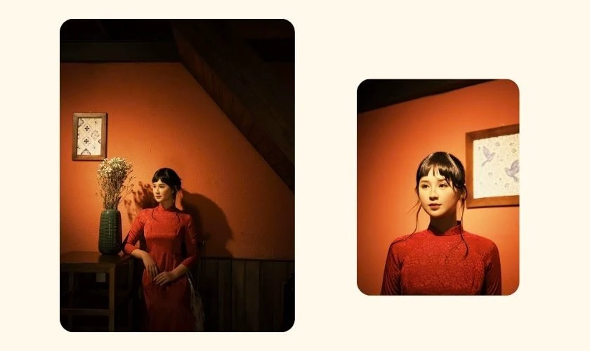 Concept chụp ảnh Tết tại nhà đơn giản