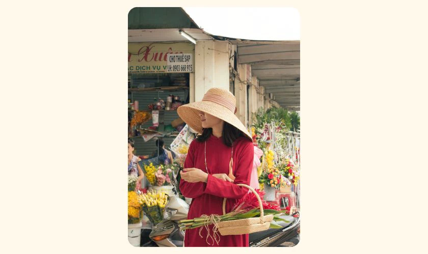 Chụp ảnh ở chợ