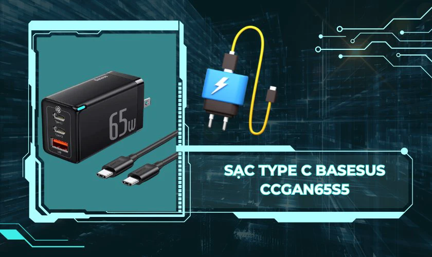Sạc Type C Basesus CCGAN65S5