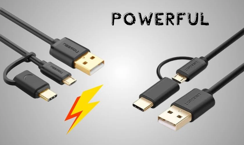 Cáp Micro USB kèm USB Type C