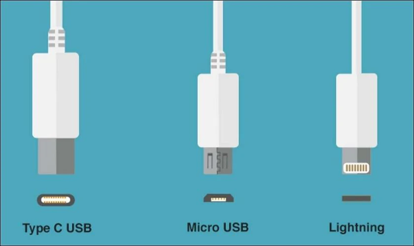 Dựa vào hình dáng để phân biệt các cổng sạc hiện nay