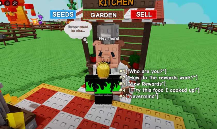 Cách cho bếp trưởng đánh giá món ăn trong Grow a Garden