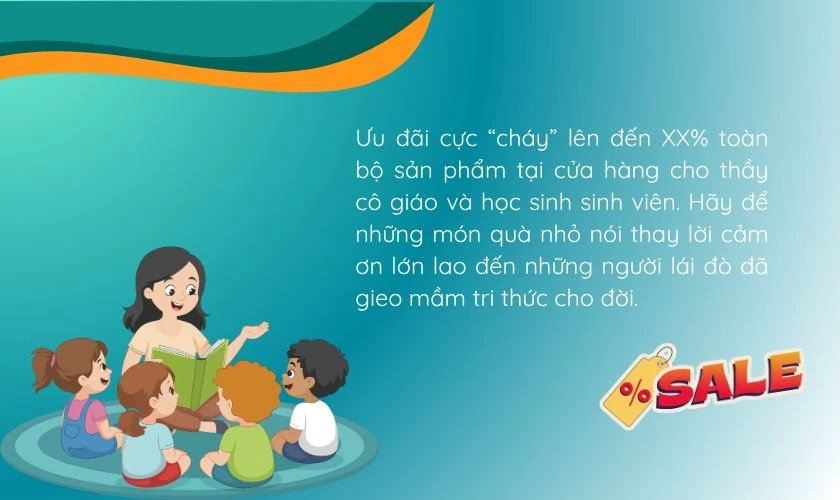 Content Sale 20/11 dành cho thầy, cô, học sinh, sinh viên
