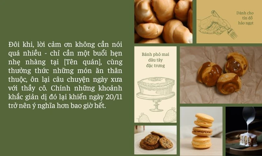 Content 20/11 cho quán ăn