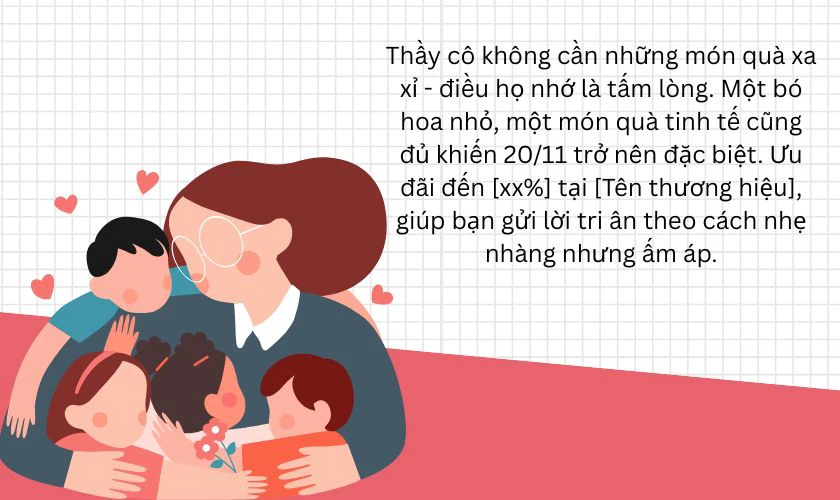 Content bán hàng 20/11 thu hút, ấn tượng