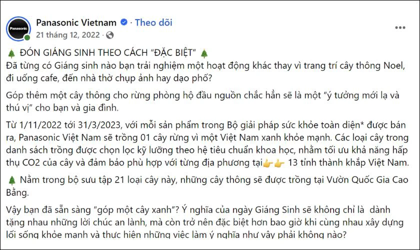 Mẫu content Giáng sinh cho thương hiệu đồ điện tử