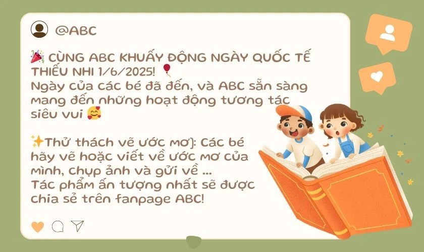 Content tương tác, giải trí ngày Quốc tế Thiếu nhi