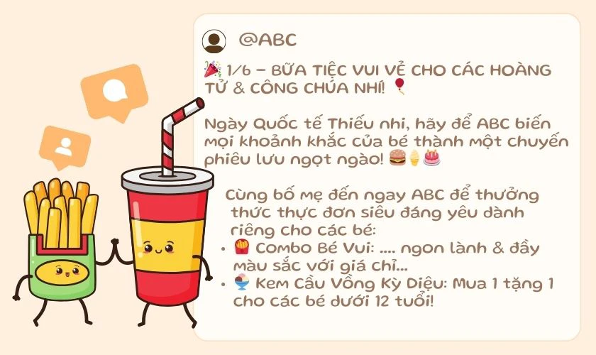 Bài viết cho thương hiệu F&B
