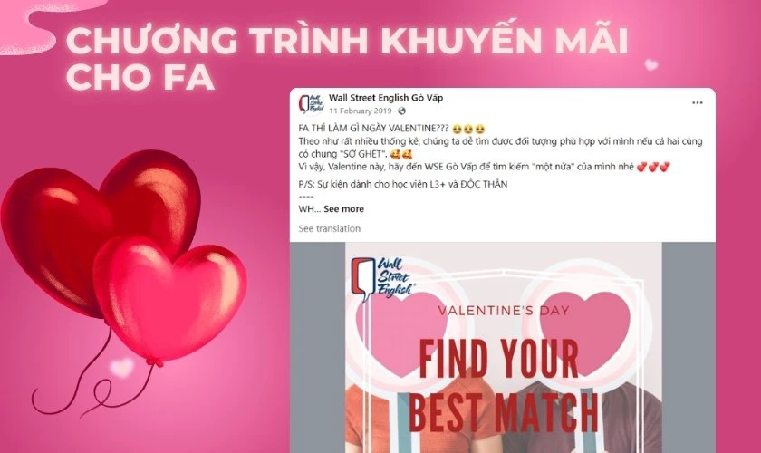 Chương trình khuyến mãi cho FA