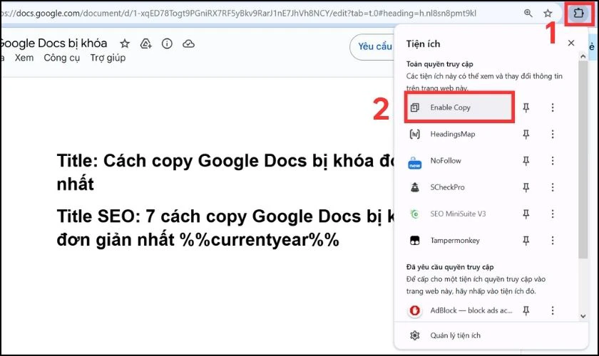 Enable Copy