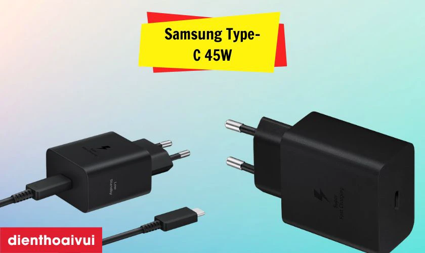 Củ sạc Samsung Type-C 45W kèm cáp C to C 1.8M T4511