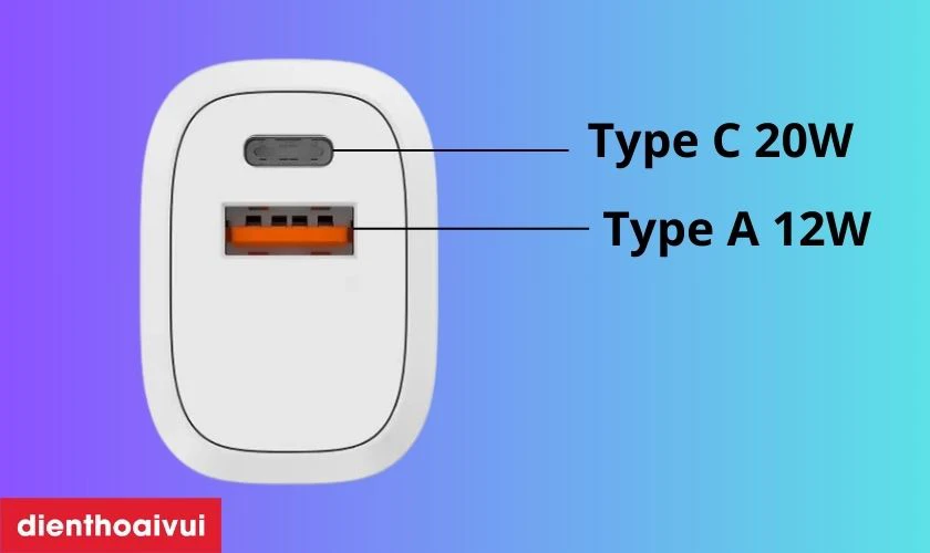 Đặc điểm của củ sạc Havit 2 cổng Type C 20W Type A 12W UC166