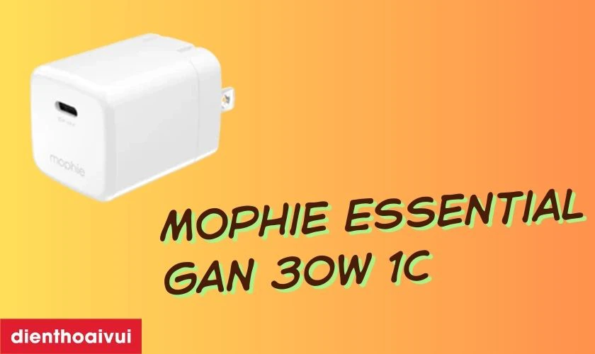 Củ sạc Mophie Essential GaN 30W 1C sở hữu thiết kế nhỏ gọn