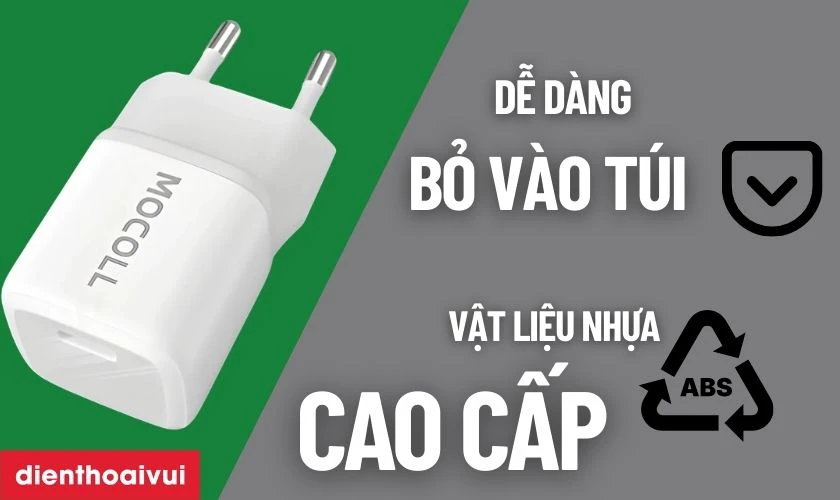 Củ sạc nhanh 30W Mocoll Tiny Icy Crystal (EU) siêu nhỏ nhẹ